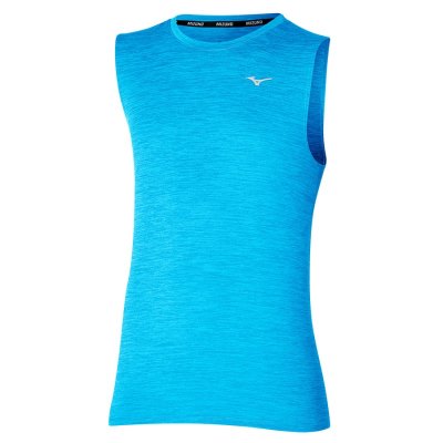 Camiseta sin Manga Mizuno Impulse Core Sin Manga Hombre - Azules - Chile M504URDCMZ